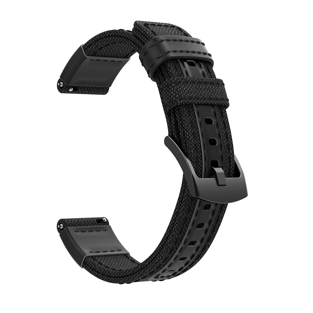 Black Canvas Adventurer® Strap | For Huawei & Amazfit Smartwatches