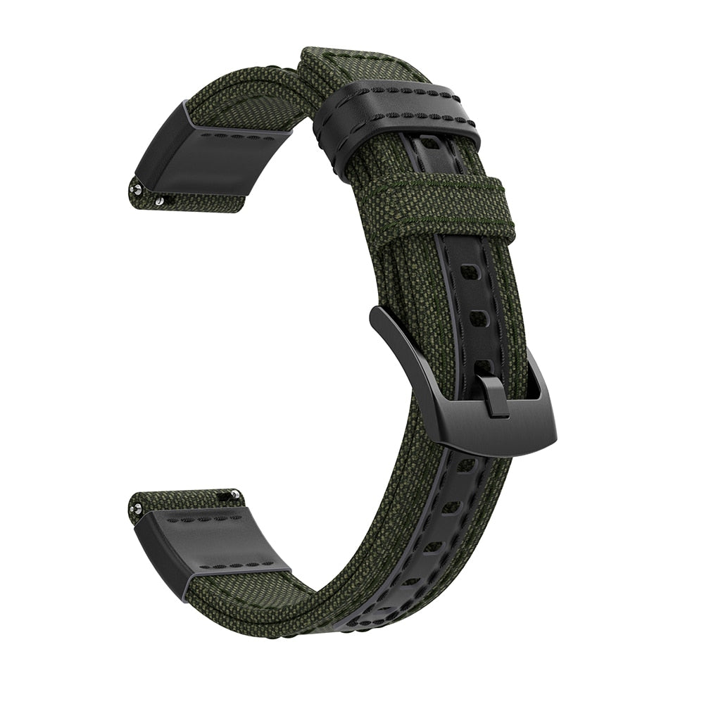 Army Green Canvas Adventurer® Strap | For Huawei & Amazfit Smartwatches