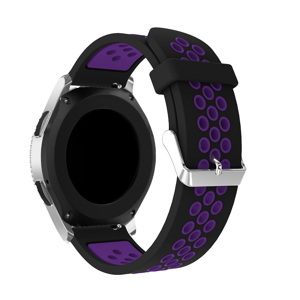 Black/Purple Silicone Sports® Strap | For Huawei & Amazfit Smartwatches