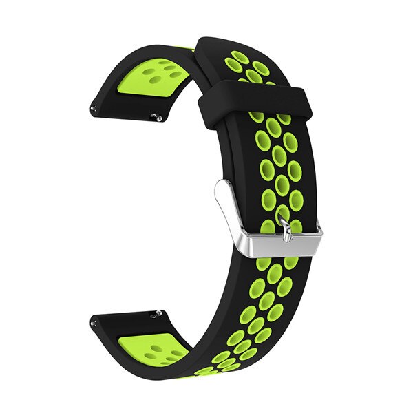 Black/Green Silicone Sports® Strap | For Huawei & Amazfit Smartwatches