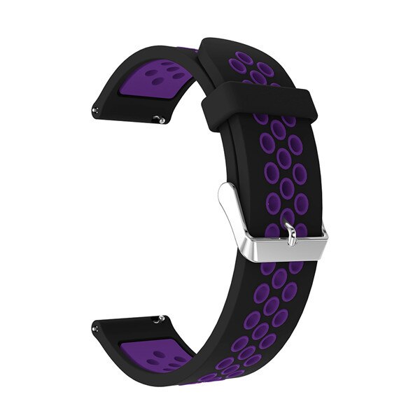 Black/Purple Silicone Sports® Strap | For Huawei & Amazfit Smartwatches