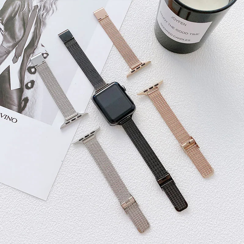 Vera™ – Elegant Mesh Bracelet for Apple Watch