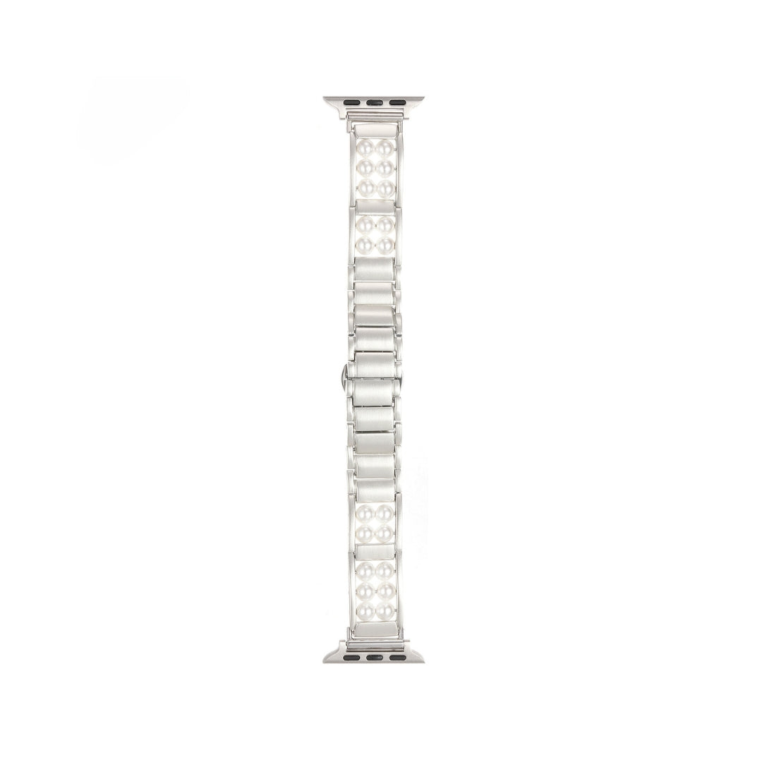 Pearmet™ – Uhrenarmband aus Metall mit Perlen
