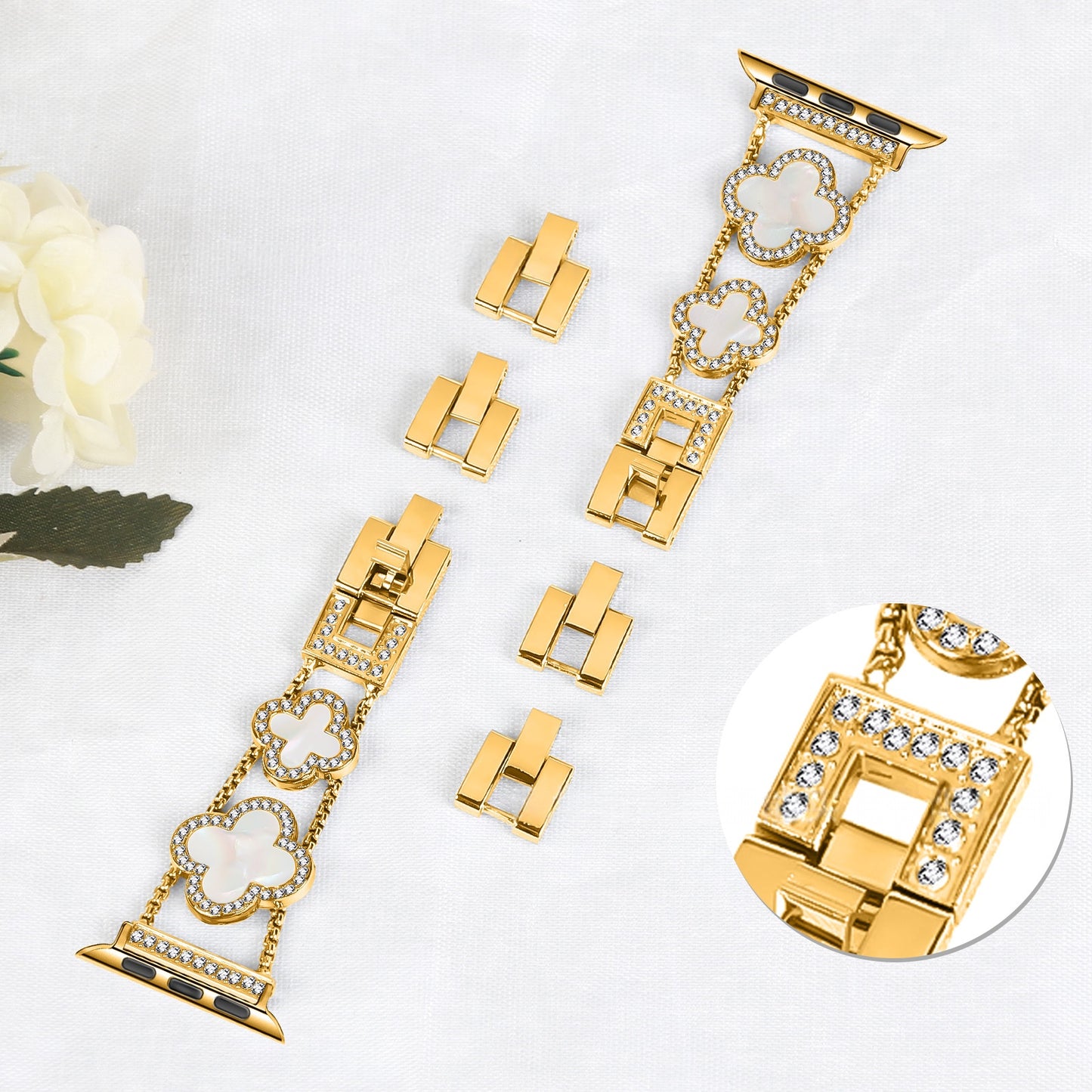 Leafy™ | Diamond Metal Strap for Apple Watch
