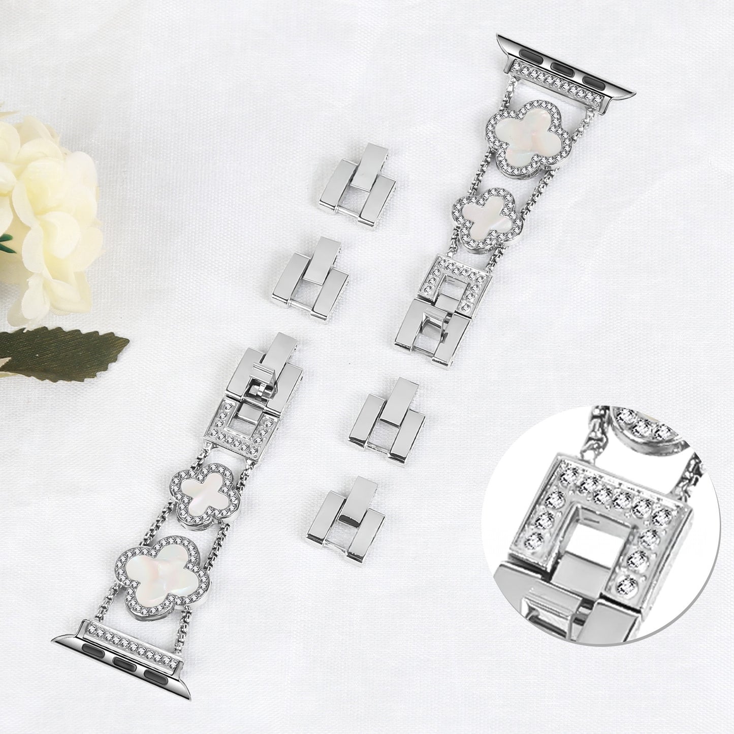 Leafy™ | Diamond Metal Strap for Apple Watch