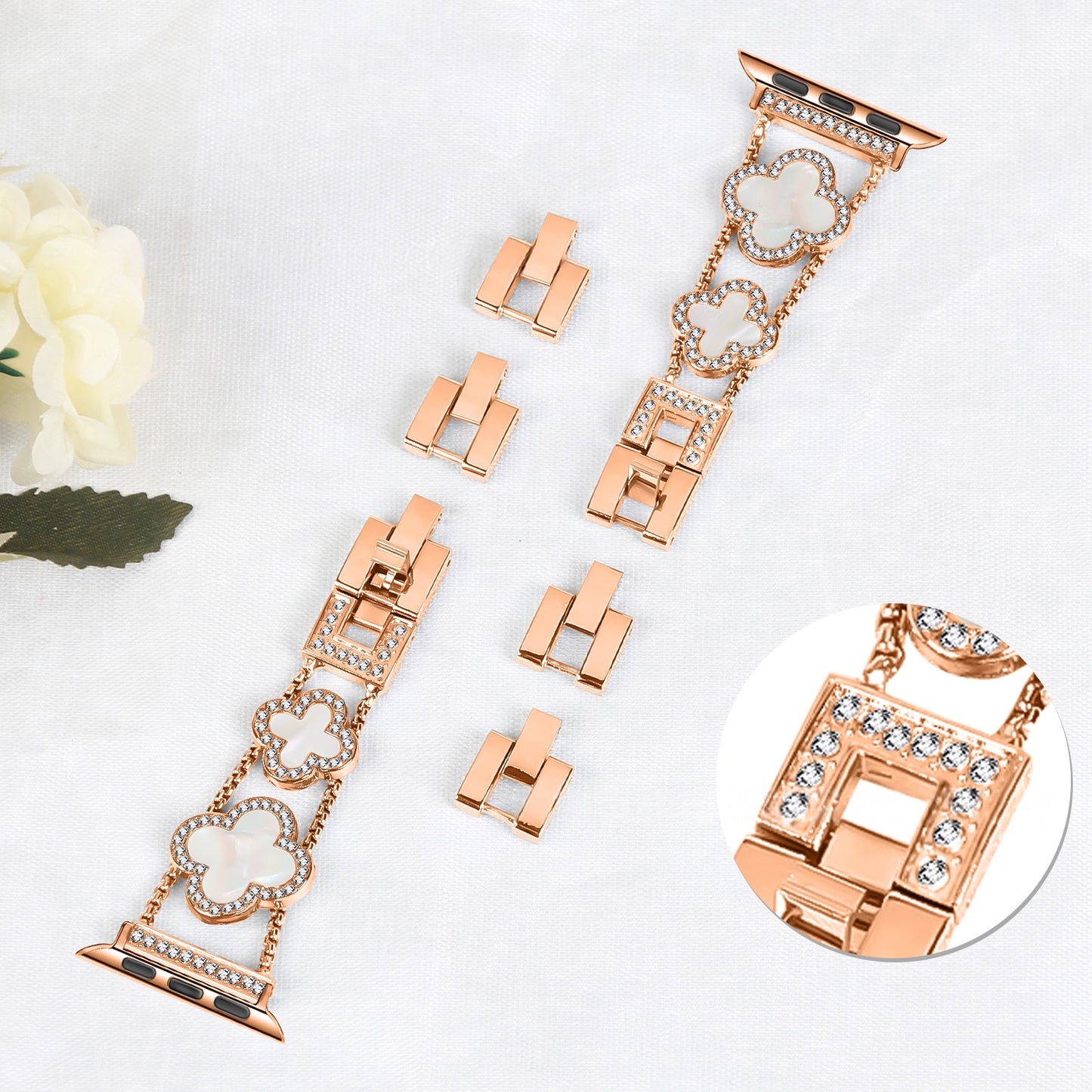 Leafy™ | Diamond Metal Strap for Apple Watch