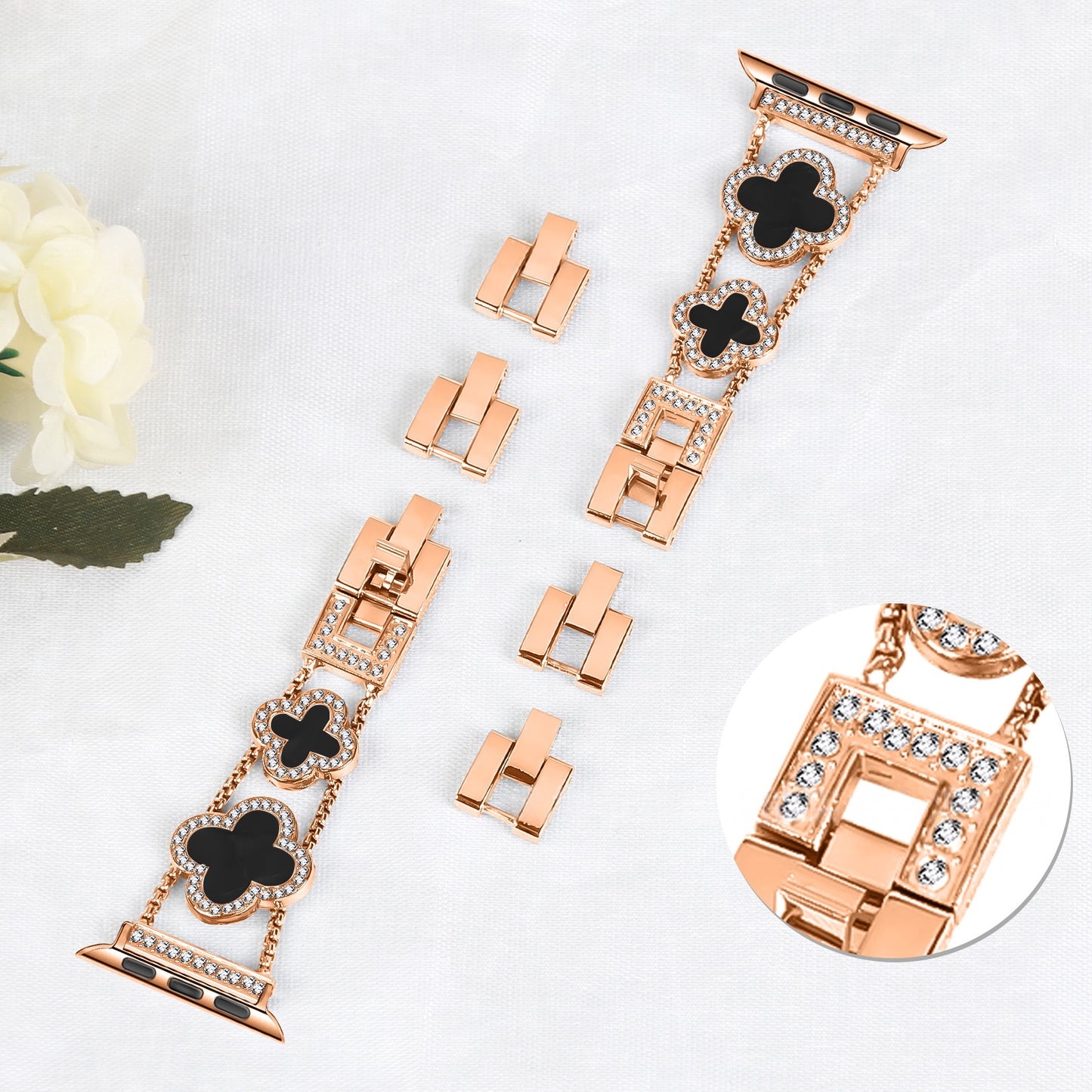 Leafy™ | Diamond Metal Strap for Apple Watch