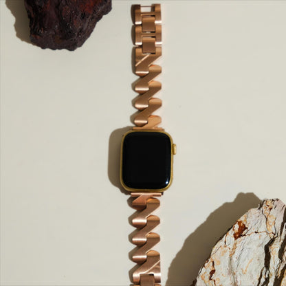 Geosteel™ – Edelstahl-Uhrenarmband mit Geo-Muster