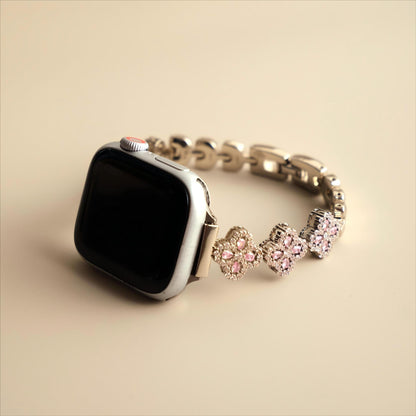 Zirflora™ – Luxuriöses Uhrenarmband aus Kupfer mit Zirkonia-Blumenmuster