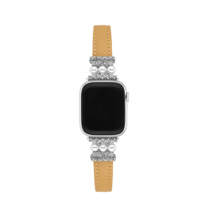 Pearltouch™ – Uhrenarmband aus Leder mit Perlmutt-Effekt