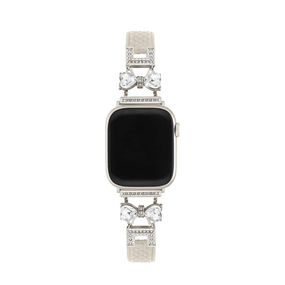 Bowrhin™ – Lederarmband mit Strass-Schleife