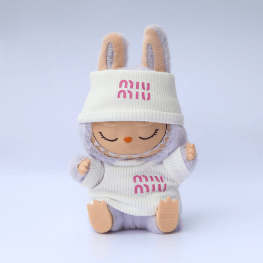 Miu-Style 2-Piece Set – Top & Cap- 6.7″ Labubu Fashion Clothes