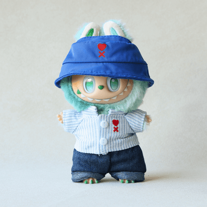 Urban Layers Set – 3-Piece Shirt, Jeans & Cap Outfit for Labubu
