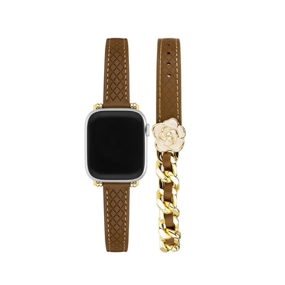 Florabelle™ – Doppellagiges Uhrenarmband mit Blumenmuster