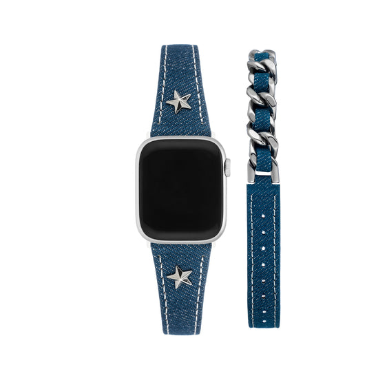 Denimira™ – Doppellagiges Denim-Uhrenarmband