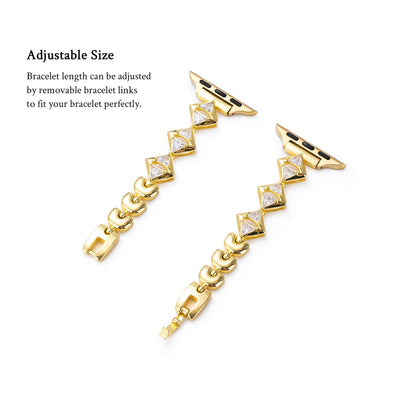 Geonique™ – Uhrenarmband aus Kupfer mit Geo-Strass