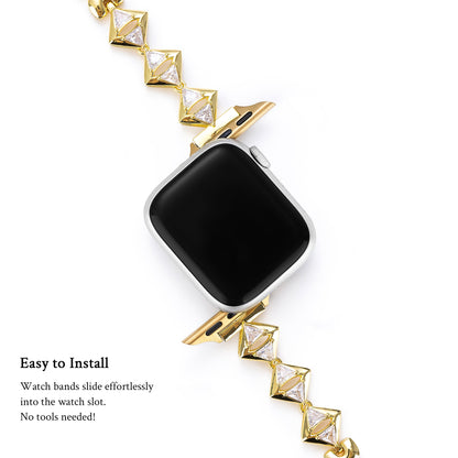 Geonique™ – Uhrenarmband aus Kupfer mit Geo-Strass