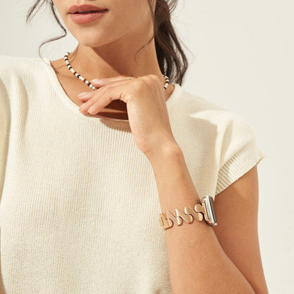 Geosteel™ – Edelstahl-Uhrenarmband mit Geo-Muster