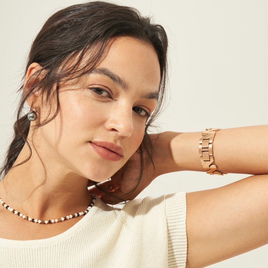 Geosteel™ – Edelstahl-Uhrenarmband mit Geo-Muster
