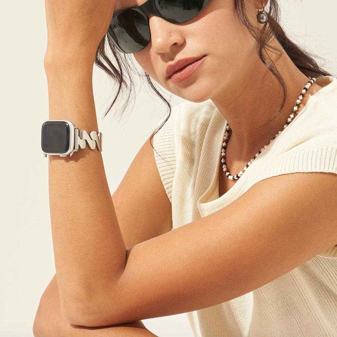 Geosteel™ – Edelstahl-Uhrenarmband mit Geo-Muster