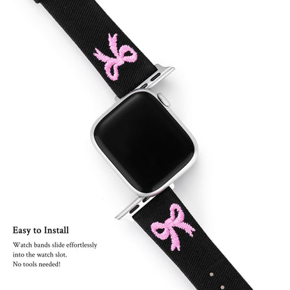 Deniknot™ – Denim-Uhrenarmband mit Schleife