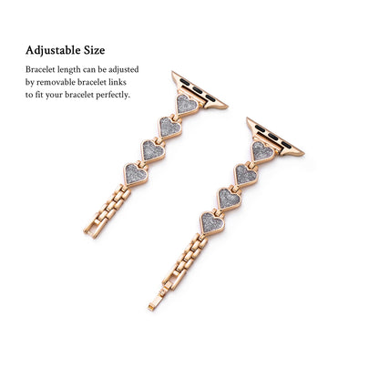 Lovglitz™ – Glitzerndes Love-Metallarmband