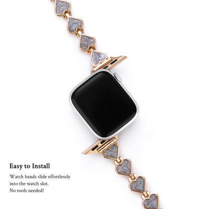 Lovglitz™ – Glitzerndes Love-Metallarmband