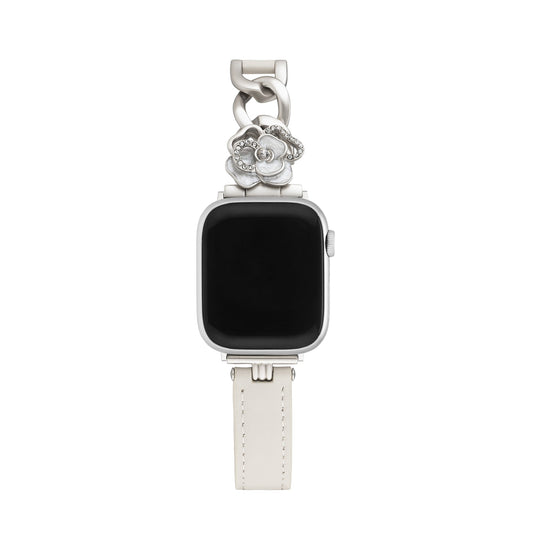 Camelea™ – Uhrenarmband aus Leder mit Kamelienkette