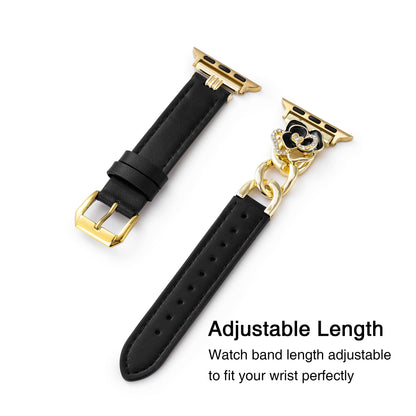 Camelea™ – Uhrenarmband aus Leder mit Kamelienkette