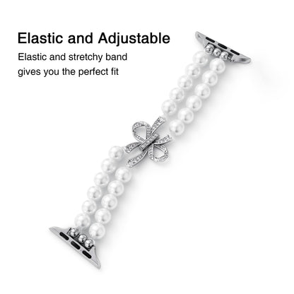 Pearlduo™ – Uhrenarmband mit doppelter Perlenbesatz