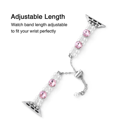 Pearlux™ – Schillerndes Uhrenarmband mit Perlen