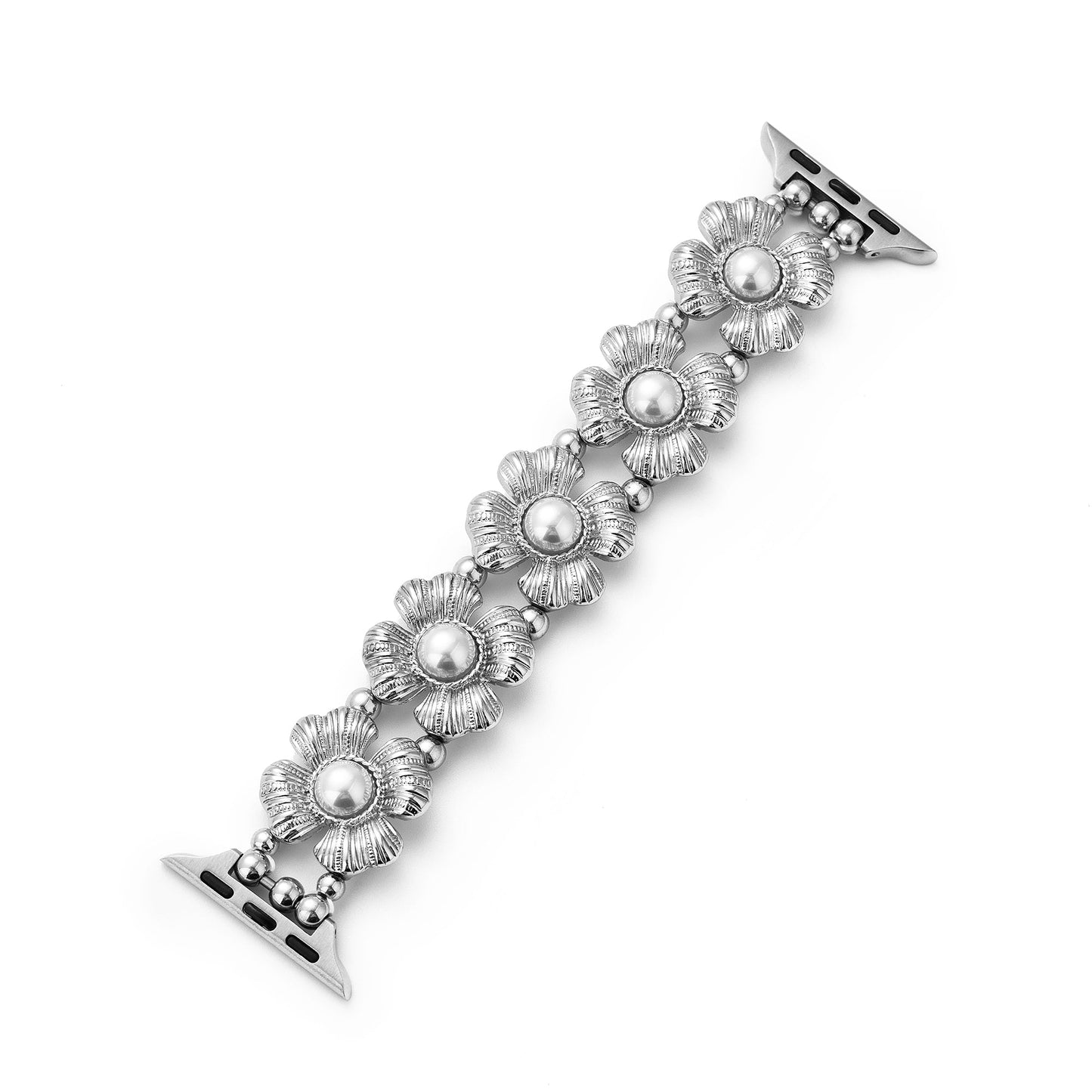 Floraluxe™ – Elastisches Armband mit Perlen-Blumenmotiv