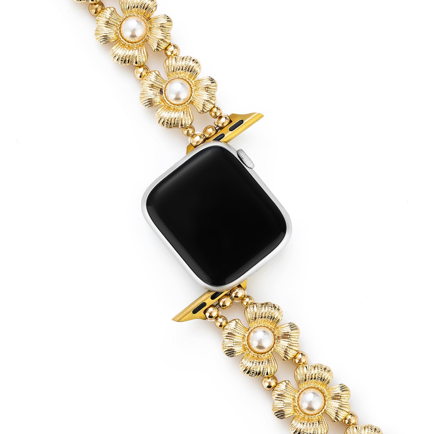 Floraluxe™ – Elastisches Armband mit Perlen-Blumenmotiv