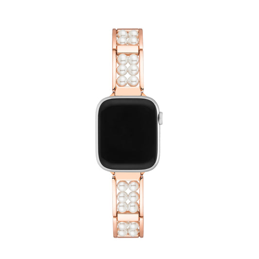 Pearmet™ – Uhrenarmband aus Metall mit Perlen