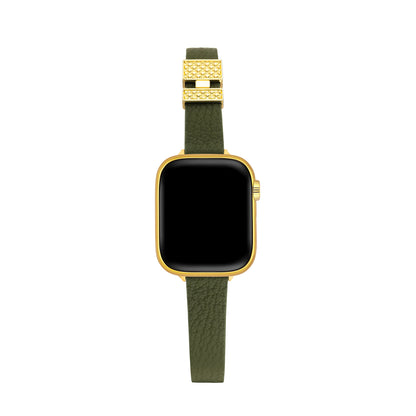 Grainbelle™ – Uhrenarmband aus genarbtem Leder mit Schnallenverzierung