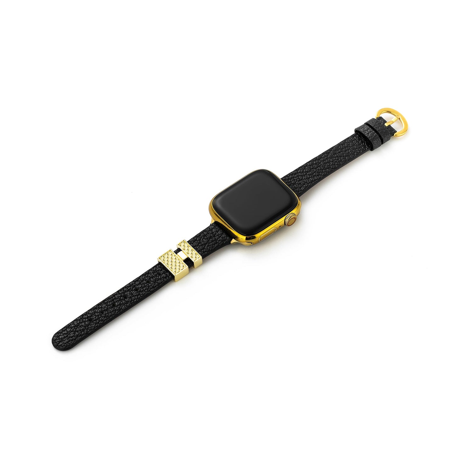 Grainbelle™ – Uhrenarmband aus genarbtem Leder mit Schnallenverzierung