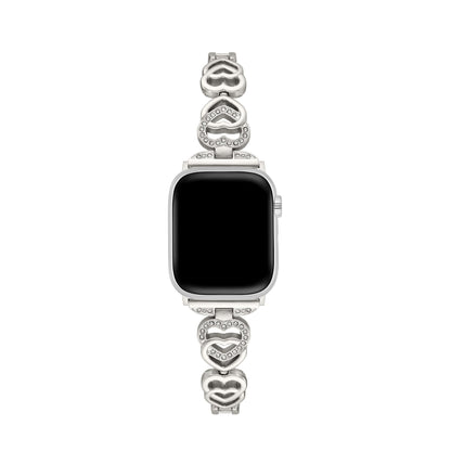 Duovena™ – Uhrenarmband aus Metall mit Zwillingsherzen