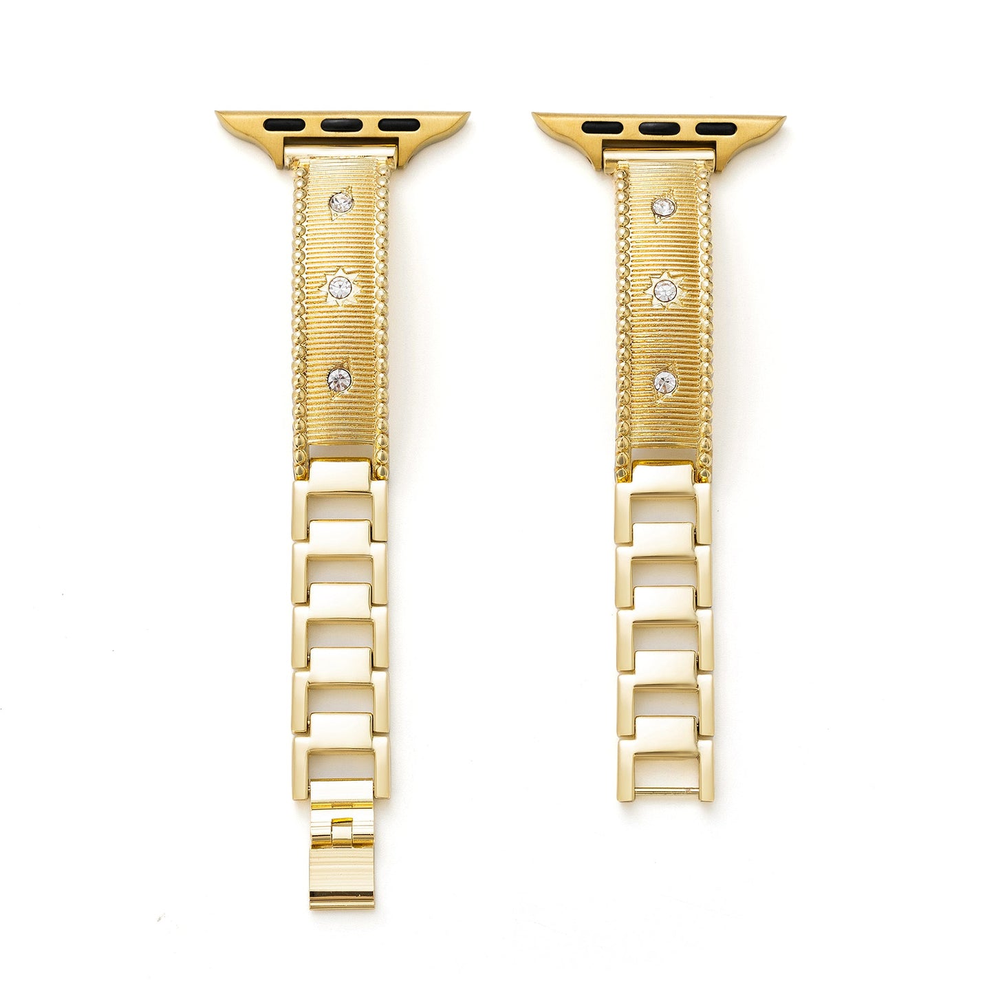 Brushine™ – Rhinestone Brushed Metal Watch Band