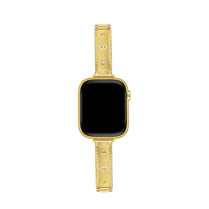 Brushine™ – Rhinestone Brushed Metal Watch Band