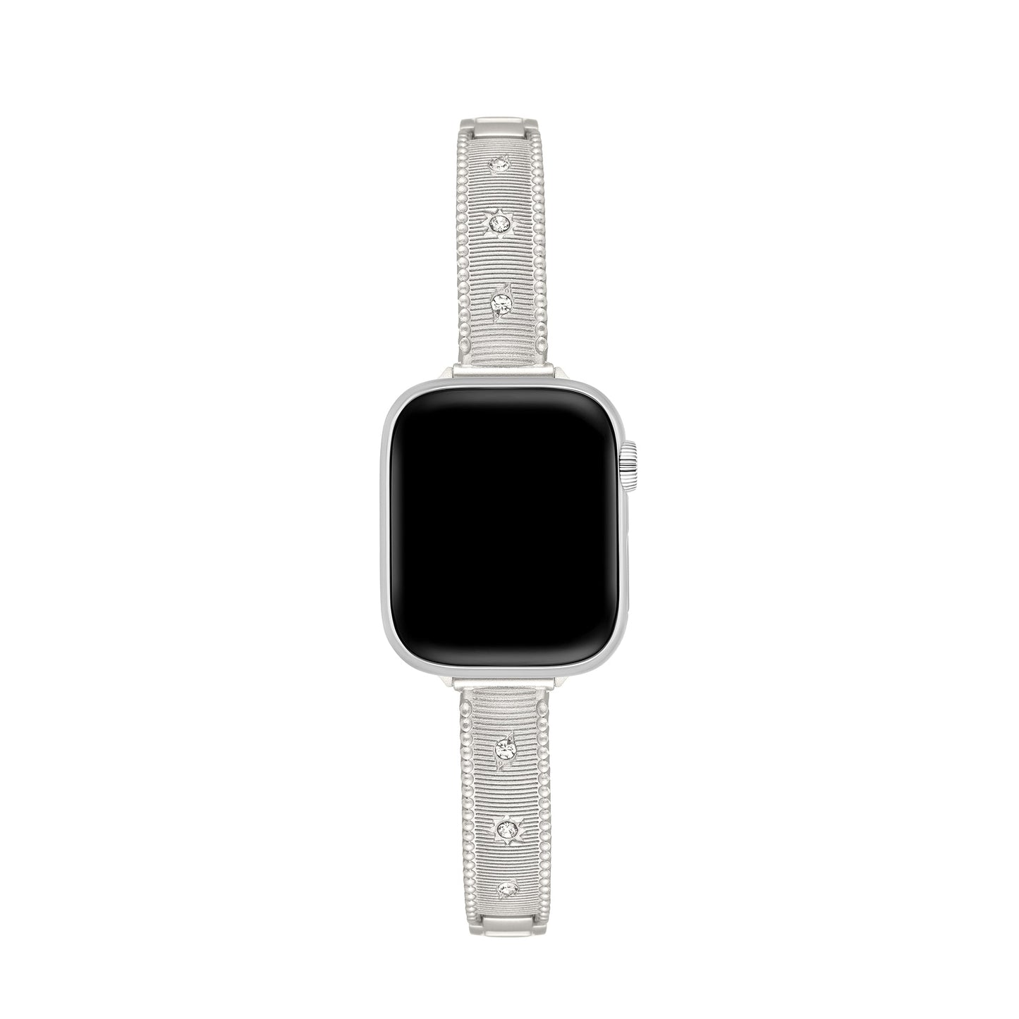Brushine™ – Rhinestone Brushed Metal Watch Band