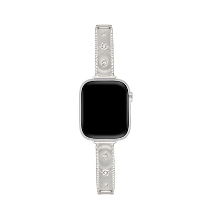 Brushine™ – Rhinestone Brushed Metal Watch Band
