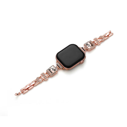 Scriptelle™ – Metallarmband mit romantischer Schrift
