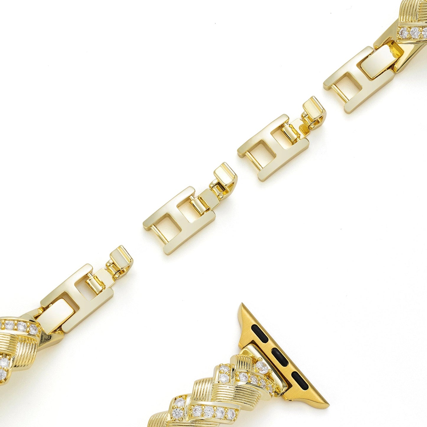 Braideluxe™ – Sparkling Braided Metal Watch Band