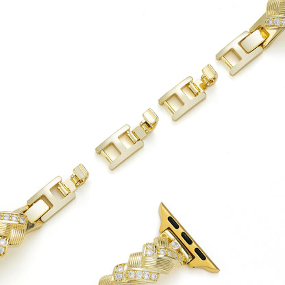 Braideluxe™ – Sparkling Braided Metal Watch Band