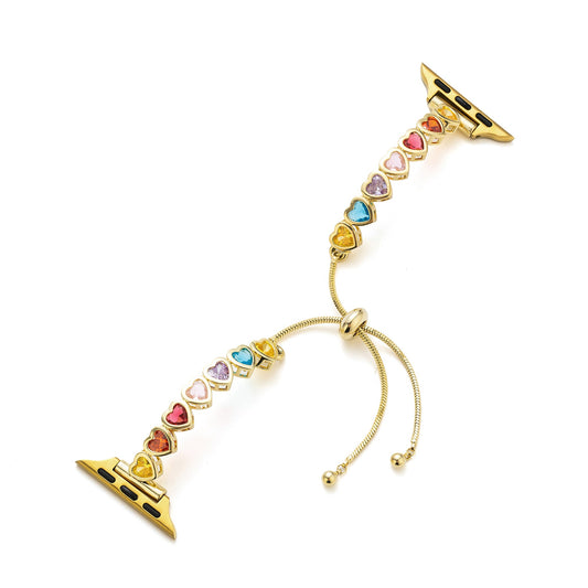 Goldovia™ – Rainbow Love 14 Karat vergoldetes Uhrenarmband