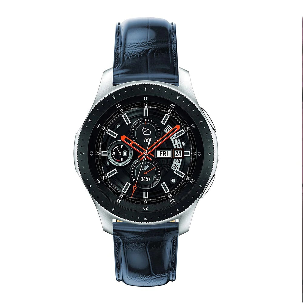 Blue Smooth Leather Strap | For Huawei & Amazfit Smartwatches
