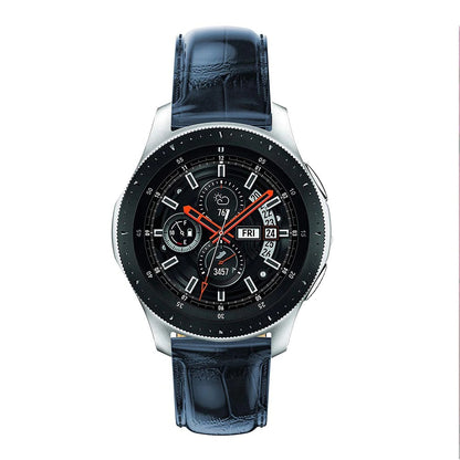 Blue Smooth Leather Strap | For Huawei & Amazfit Smartwatches
