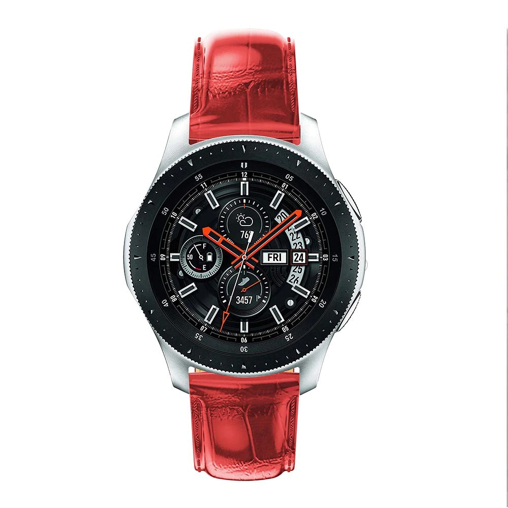 Red Smooth Leather Strap | For Huawei & Amazfit Smartwatches