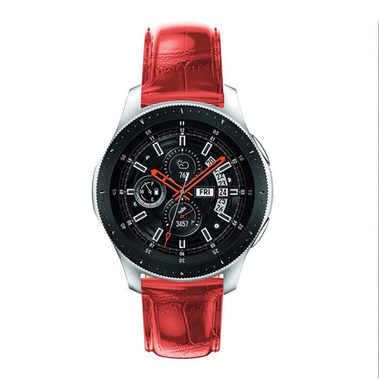 Red Smooth Leather Strap | For Huawei & Amazfit Smartwatches