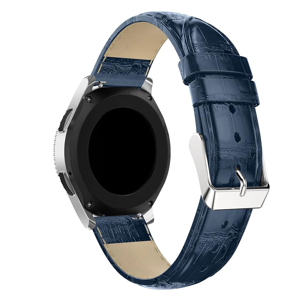 Blue Smooth Leather Strap | For Huawei & Amazfit Smartwatches